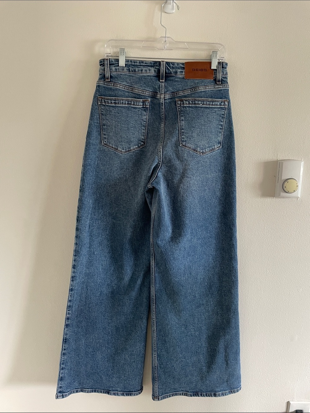 Reiss Crete Wide Leg Jeans Women's Size 29 Mid Blue High Rise Denim - Picture 6 of 10